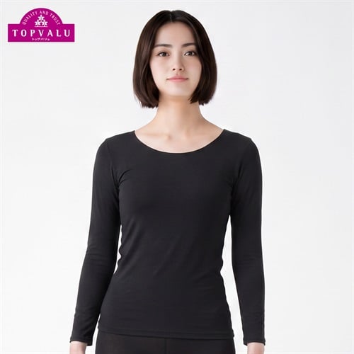 WARM 8分袖 レディス トップバリュ PEACE FIT(ピースフィット)(クロ-S)