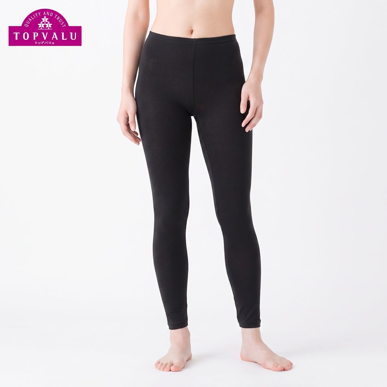 WARM 10分丈ボトム レディス トップバリュ PEACE FIT(ピースフィット)(クロ-M)