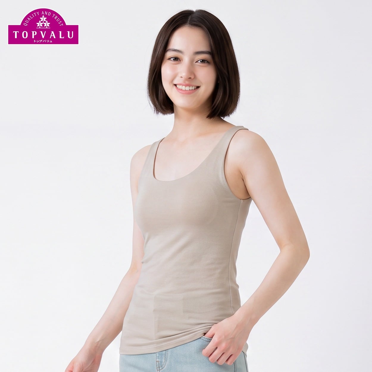 WARM カップ付タンクトップ レディス トップバリュ PEACE FIT(ピースフィット)(ウスチャ-M)