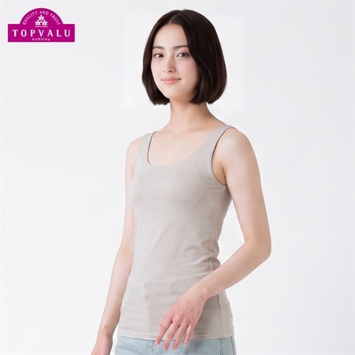 WARM カップ付タンクトップ レディス トップバリュ PEACE FIT(ピースフィット)(Ａベ－ジュ-S)