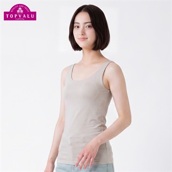WARM カップ付タンクトップ レディス トップバリュ PEACE FIT(ピースフィット)(Ａベ－ジュ-S)