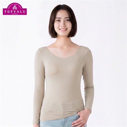 WARM カップ付8分袖 レディス トップバリュ PEACE FIT(ピースフィット)(ウスチャ-S)
