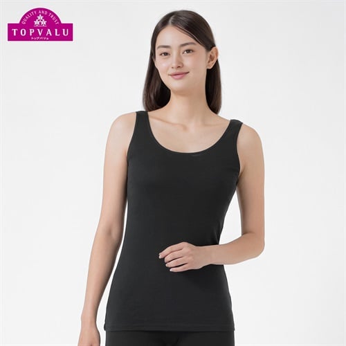 WARMコットン タンクトップ レディス トップバリュ PEACE FIT(ピースフィット)(クロ-S)