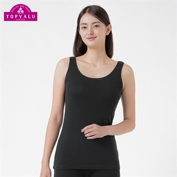 WARMコットン タンクトップ レディス トップバリュ PEACE FIT(ピースフィット)(クロ-S)