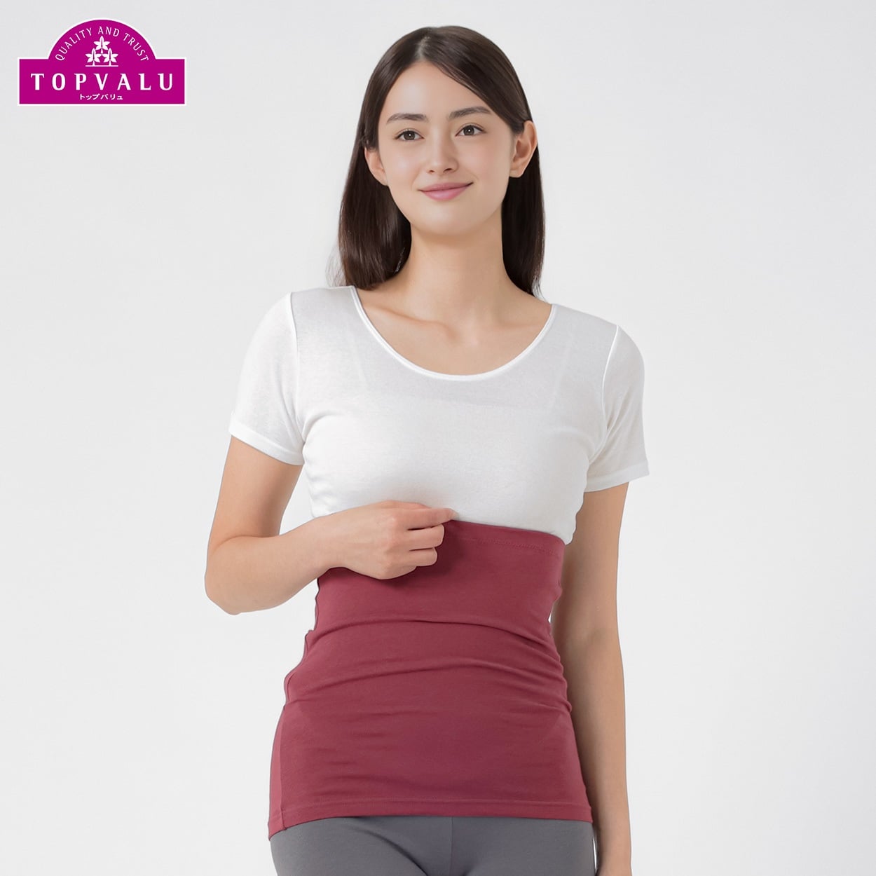 WARMコットンブレンドストレッチ ハラマキ レディス トップバリュ PEACE FIT(ピースフィット)(Ａアカ-M-L)