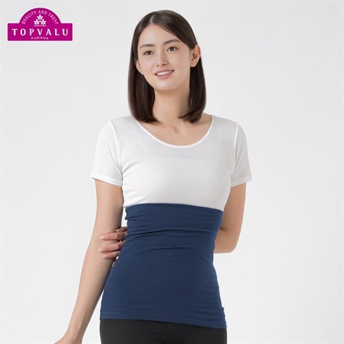 WARMコットンブレンドストレッチ ハラマキ レディス トップバリュ PEACE FIT(ピースフィット)(Ａアオ-M-L)