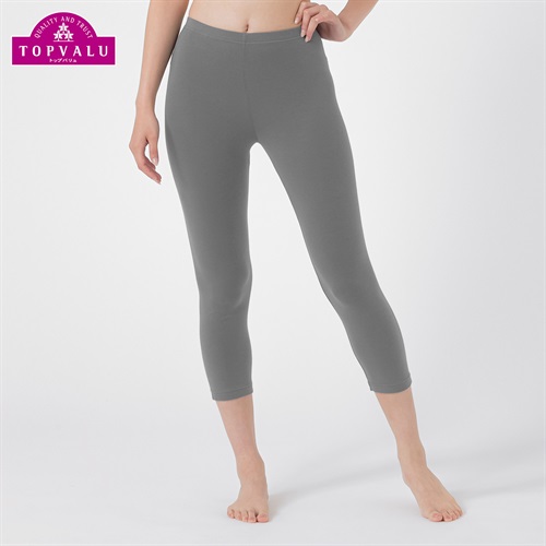 WARMコットンブレンドストレッチ 7分丈ボトム レディス トップバリュ PEACE FIT(ピースフィット)(チャコ－ルグレ－-S)