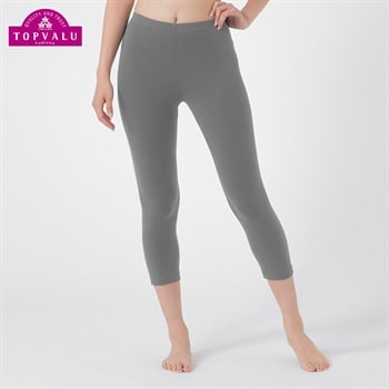 WARMコットンブレンドストレッチ 7分丈ボトム レディス トップバリュ PEACE FIT(ピースフィット)(チャコ－ルグレ－-S)