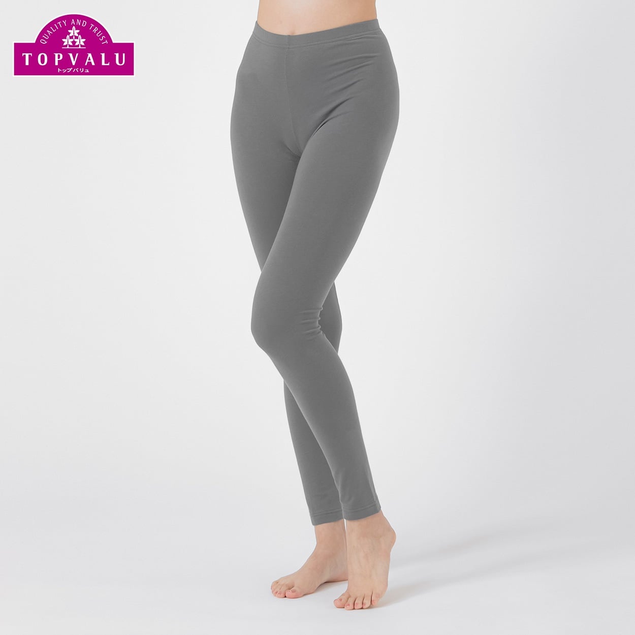WARMコットンブレンドストレッチ 10分丈ボトム レディス トップバリュ PEACE FIT(ピースフィット)(チャコ－ルグレ－-M)