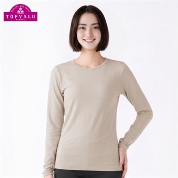 WARM超保温 長袖Tシャツ レディス トップバリュ PEACE FIT(ピースフィット)(ウスチャ-S)