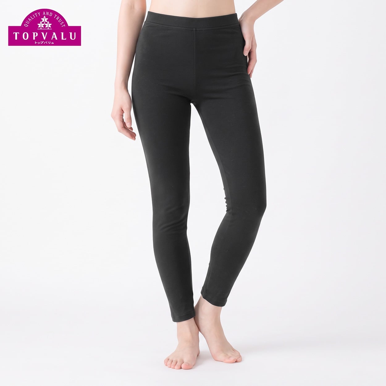WARM超保温 １０分丈 レディス トップバリュ PEACE FIT(ピースフィット)(クロ-2XL)