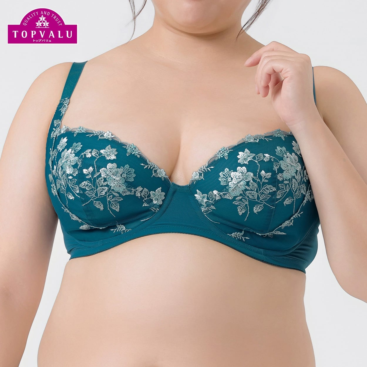 すっきり脇おさえグラマーブラ レディス トップバリュ Mirai Beauty(ミライビューティ)(Ａコイミドリ-G85)