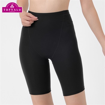 仙骨あたため5分丈ボトム レディス トップバリュ PEACE FIT(ピースフィット)(クロ-M)