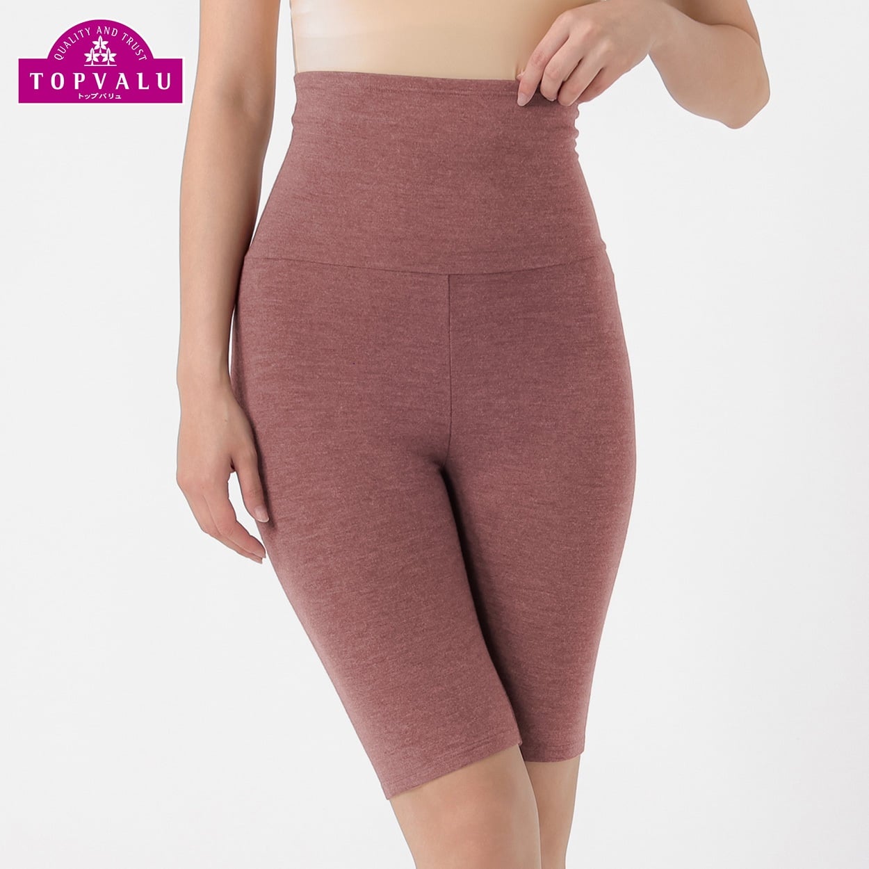 お腹あたためハラマキ付5分丈ボトム レディス トップバリュ PEACE FIT(ピースフィット)(コイアカ-XL)