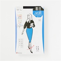 満足着圧ノンランパンティストッキング レディス(ブラック-S-M)