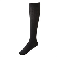 スクール無地ハイソックス丈ソックス2足組 38cm レディス(クロ-22ｰ24CM)