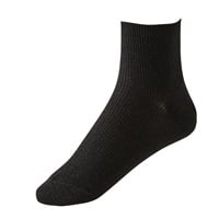 レッグアクセサリーリブ総ラメショート12cm丈ソックス レディス(クロ-23-25CM)