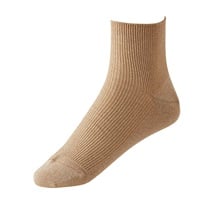 レッグアクセサリーリブ総ラメショート12cm丈ソックス レディス(チャ-23-25CM)