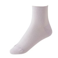 レッグアクセサリーリブ総ラメショート12cm丈ソックス レディス(ムラサキ-23-25CM)