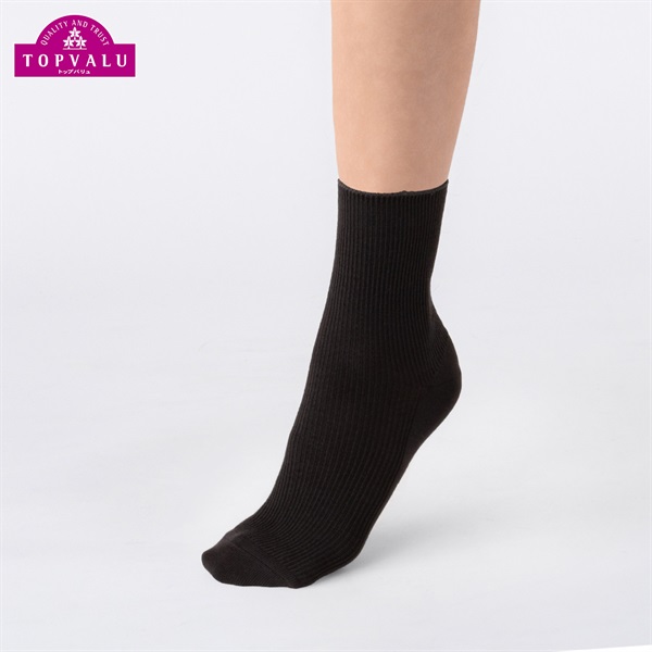 コラーゲン成分配合繊維使用 保湿加工 ゆるリブクルー丈ソックス