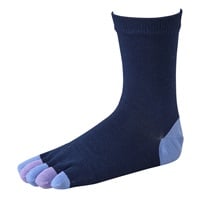 レッグアクセサリーよりどりソックス 5本指 指切り替クルー丈ソックス  レディス(コイアオ-21-23CM)