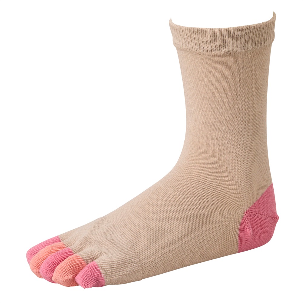 レッグアクセサリーよりどりソックス 5本指 指切り替クルー丈ソックス