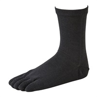 レッグアクセサリーよりどりソックス 5本指無地クルー丈ソックス 15cm レディス(チャコ－ルグレ－-21-23CM)