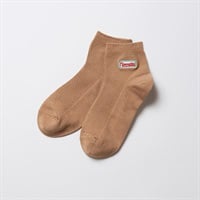 NIRMATA BASIC 鹿子ワッペン刺繍ショート丈ソックス レディス(ベ－ジュ-23-25CM)