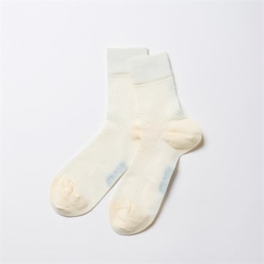 NIRMATA BASIC シア―ワッフルクルー丈ソックス レディス