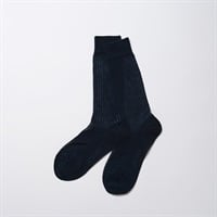 NIRMATA BASIC シア―リブクルー丈ソックス レディス(クロ-23-25CM)