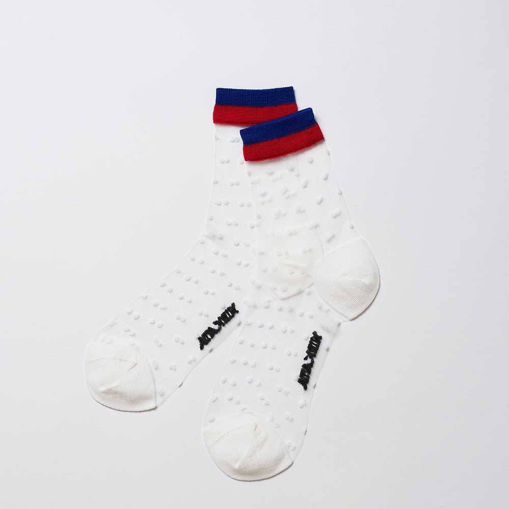 NIRMATA GRAPHIC シアードットハーフ丈ソックス レディス(オフ-23-25CM)
