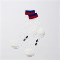 NIRMATA GRAPHIC シアードットハーフ丈ソックス レディス(オフ-23-25CM)