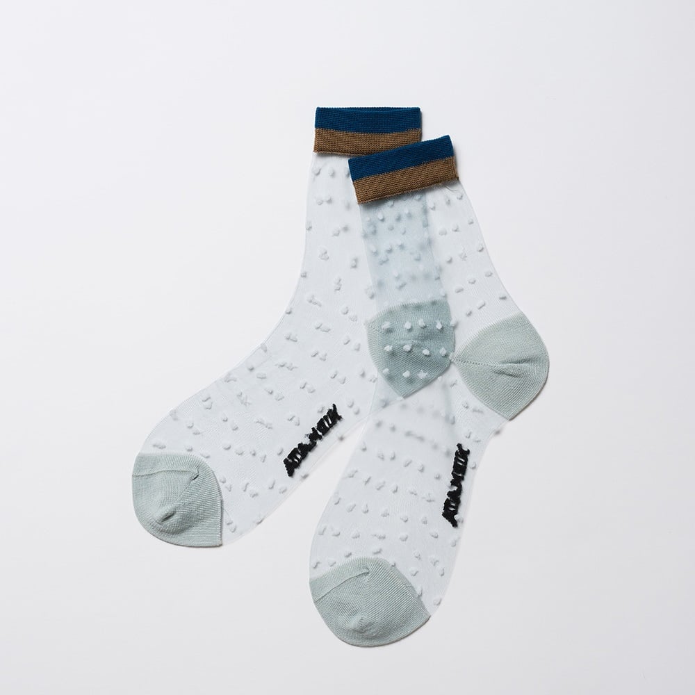 NIRMATA GRAPHIC シアードットハーフ丈ソックス レディス(グレー-23-25CM)