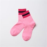 NIRMATA GRAPHIC ラメラインハーフ丈ソックス レディス(ピンク-23-25CM)