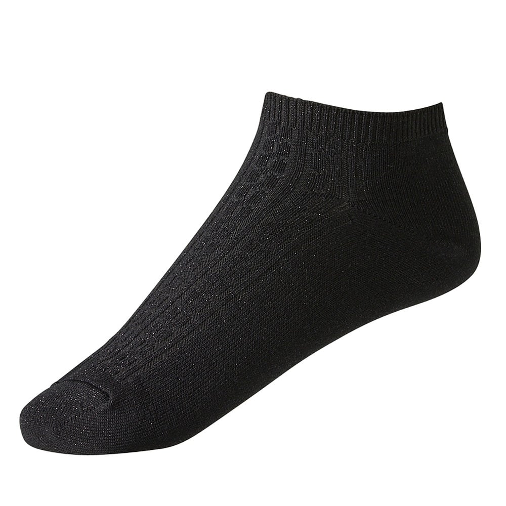 スニーカー丈 ラメリンクス レディス(クロ-23-25CM)