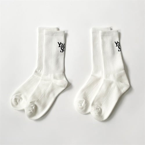 NIRMATA×YoungerSong バックロゴクルー丈ソックス 2足組 レディス