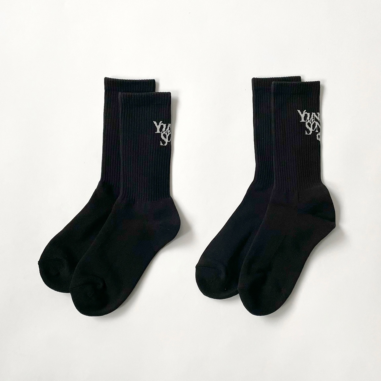 NIRMATA×YoungerSong バックロゴクルー丈ソックス 2足組 レディス