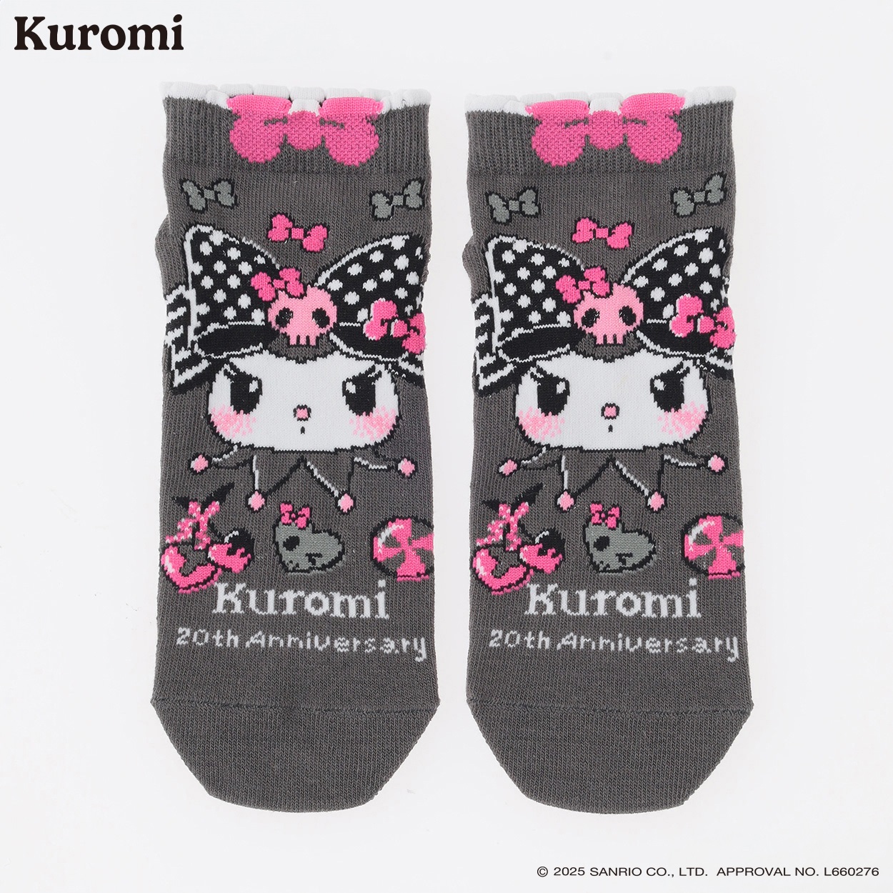 サンリオキャラクターズ ソックス Kuromiフェイスアニバーサリー