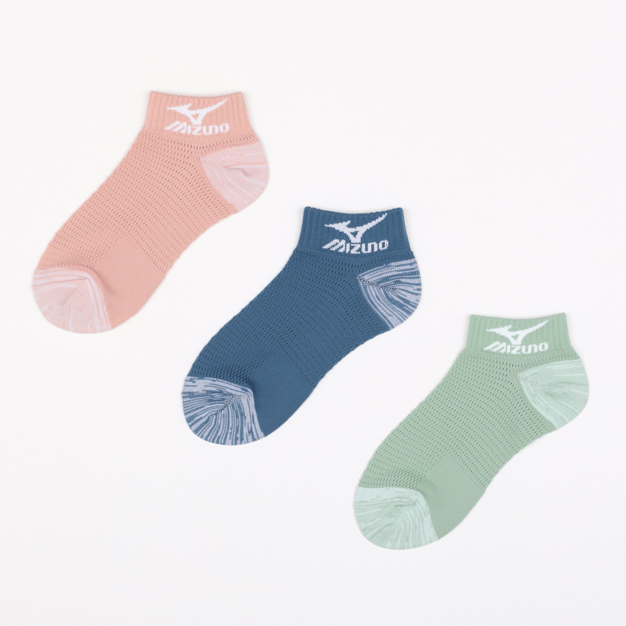 mizuno(ミズノ) 3足組スニーカー カラー切替 総メッシュ