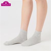 レッグアクセサリー マーガレット柄ショート丈ソックス レディス(グレー-23ｰ25CM)
