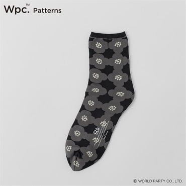 Wpc. Patterns クルー丈 ピオニー 吸水速乾 レディス(クロ-23-25CM)