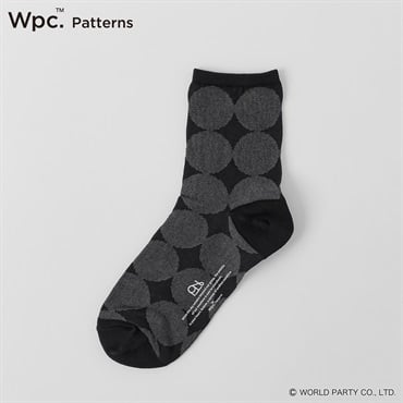 Wpc. Patterns クルー丈 サークル メッシュ さらさら レディス(クロ-23-24CM)
