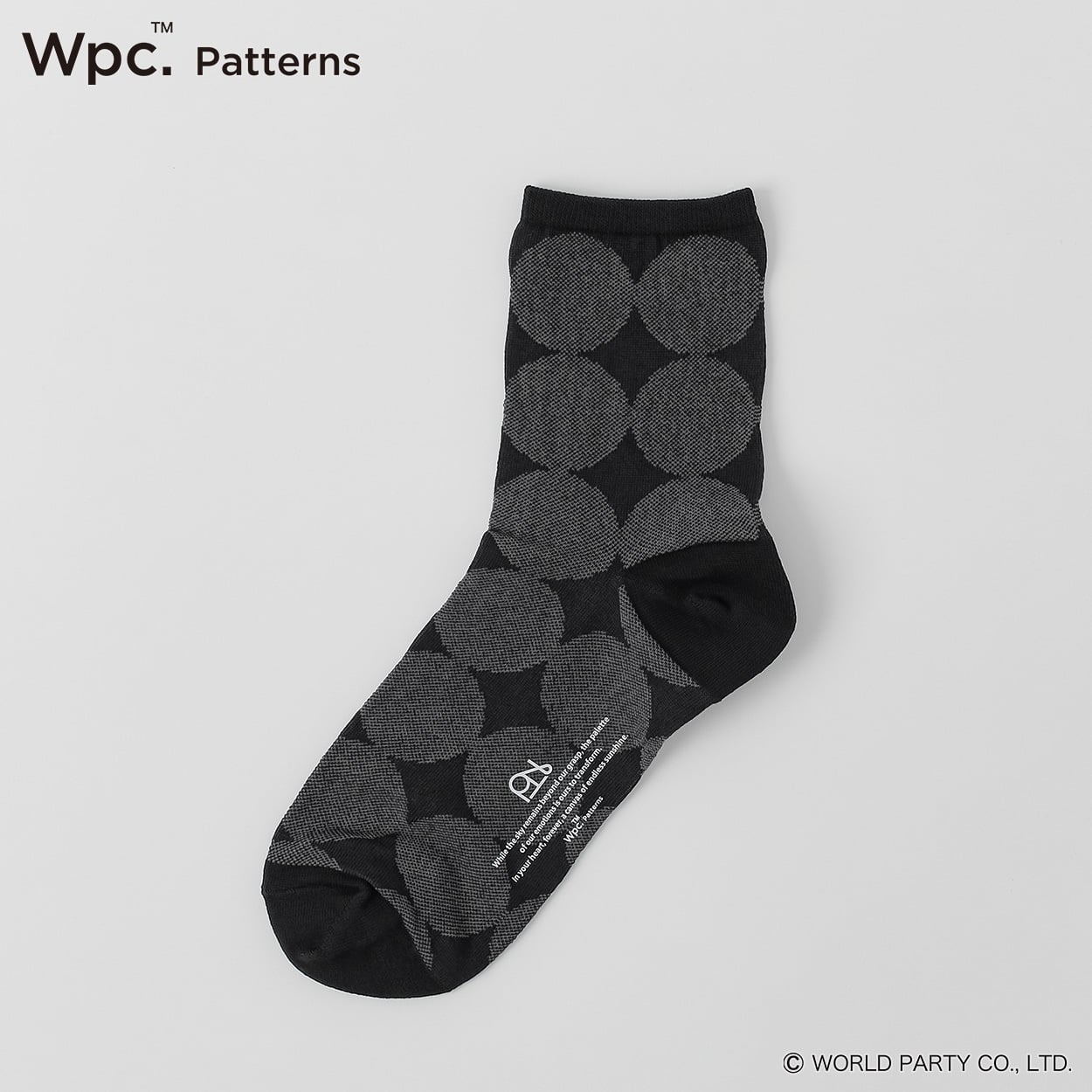 Wpc. Patterns クルー丈 サークル メッシュ さらさら レディス(クロ-23-24CM)