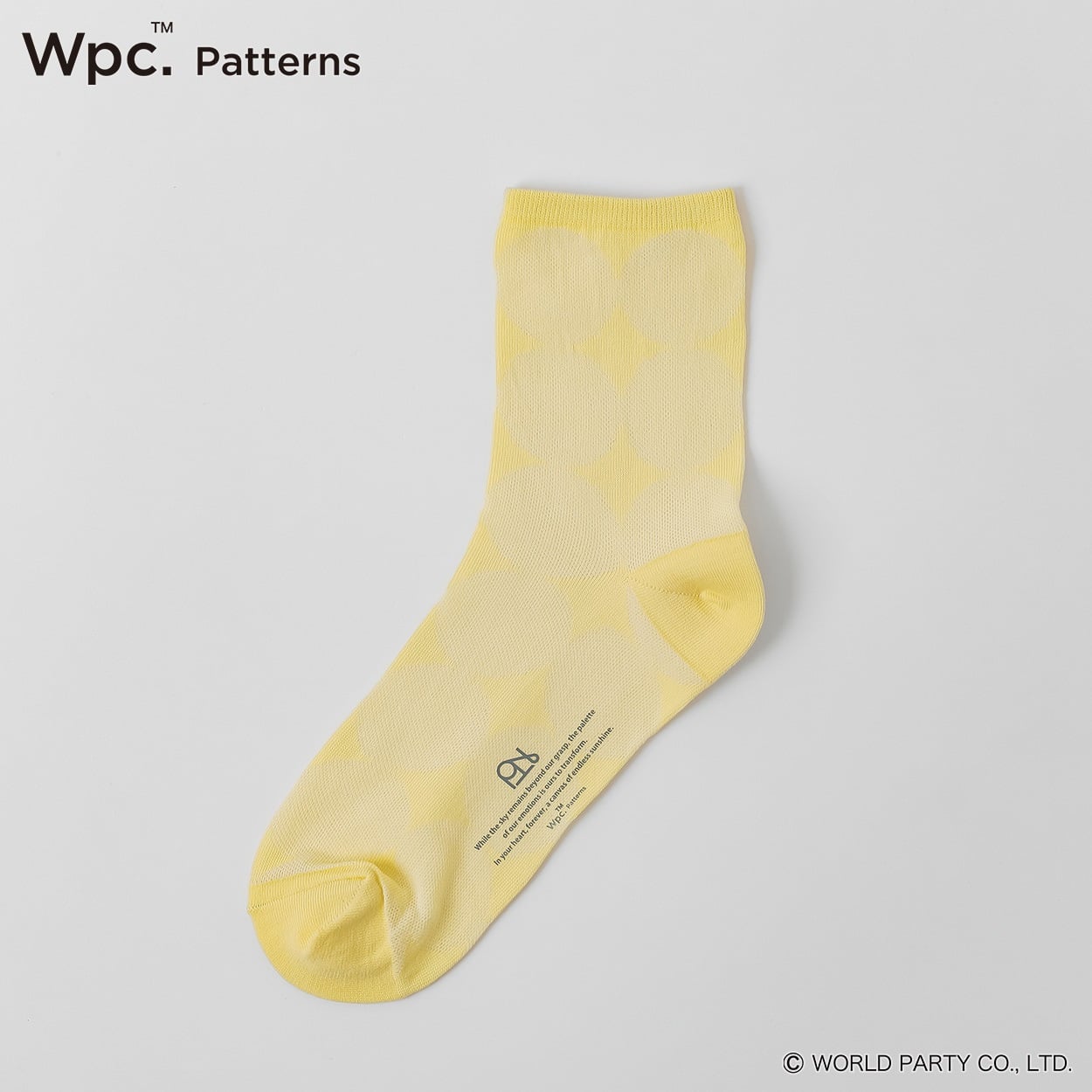 Wpc. Patterns クルー丈 サークル メッシュ さらさら レディス(ウスキイロ-23-24CM)