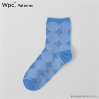 Wpc. Patterns クルー丈 サークル メッシュ さらさら レディス(ウスアオ-23-24CM)