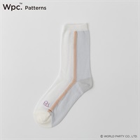 Wpc. Patterns クルー丈 ライン メッシュ さらさら レディス(オフ-23-24CM)