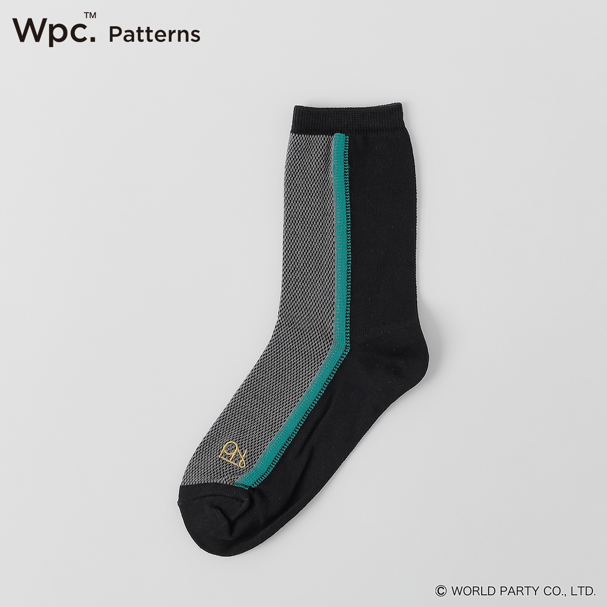 Wpc. Patterns クルー丈 ライン メッシュ さらさら レディス(クロ-23-24CM)