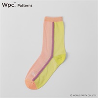 Wpc. Patterns クルー丈 ライン メッシュ さらさら レディス(ウスピンク-23-24CM)