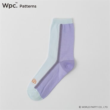 Wpc. Patterns クルー丈 ライン メッシュ さらさら レディス(ウスアオ-23-24CM)