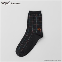 Wpc. Patterns クルー丈 チェック 水滴はじきやすい レディス(クロ-23-25CM)